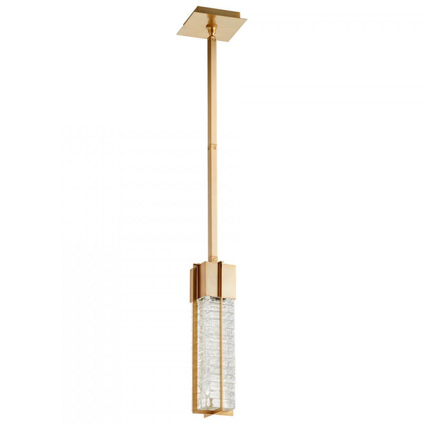 1 Light 4.25" Brass Pendant