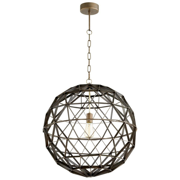 1 Light 22.5" Black Pendant