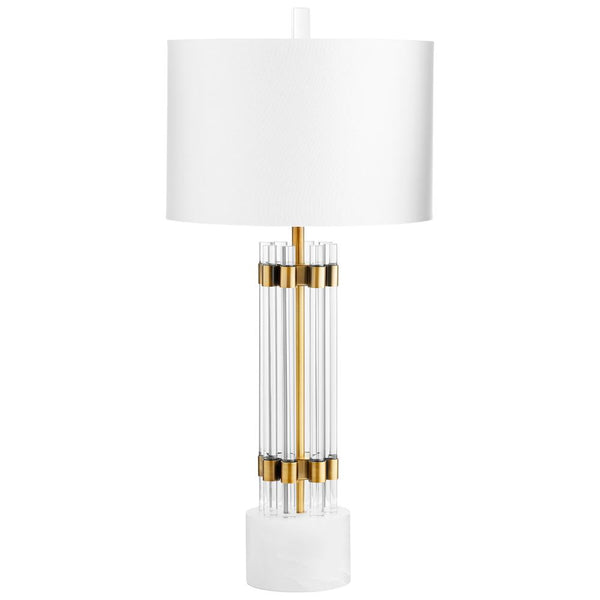 1 Light 32.75" Brass Table Lamp