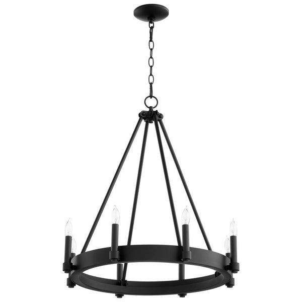 9.35 Lbs 8 Light Black Chandelier