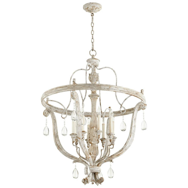 8 Light Gray Chandelier