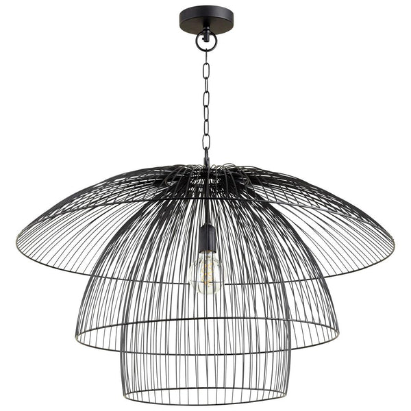 1 Light 31.75" Black Pendant