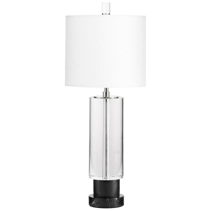 1 Light 23" Black/Clear Table Lamp