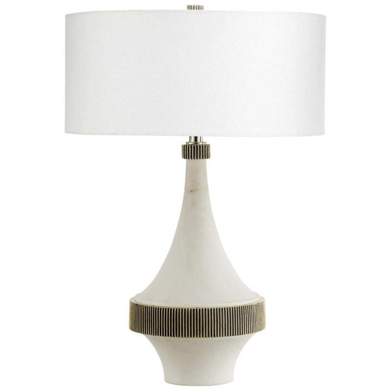 1 Light 25" White Table Lamp