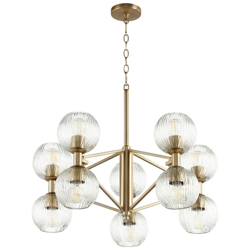 10 Light Brass Chandelier