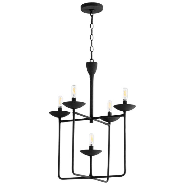 5 Light Black Chandelier