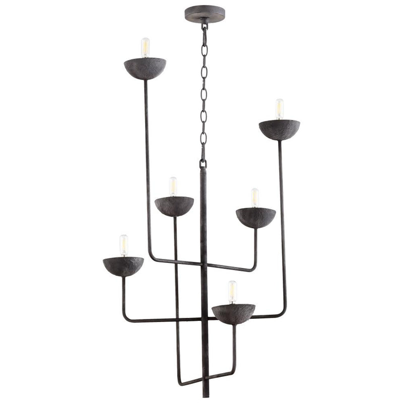 6 Light Black Chandelier