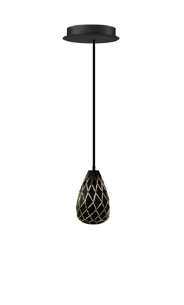 Onyx 1 Light 6" E26 Down Pendant