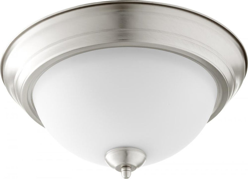 Traditional 2 Light Ceiling Mount, 13.5" Wide