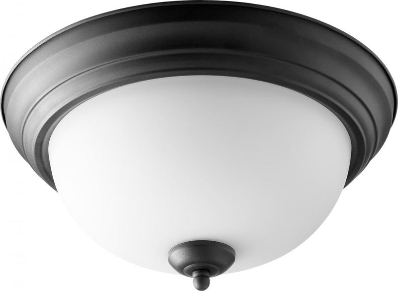 Traditional 2 Light Ceiling Mount, 13.5" Wide