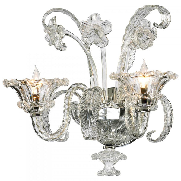 La Scala 2 Light 10.25" Chrome Wall Sconce