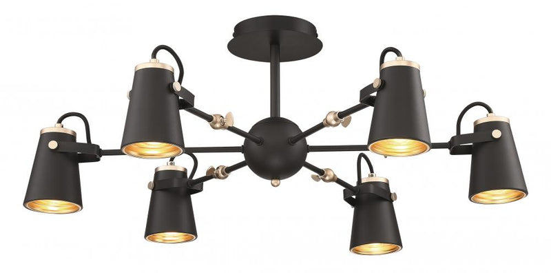 Edward 6 Light 32" E12 Semi Flush Mount