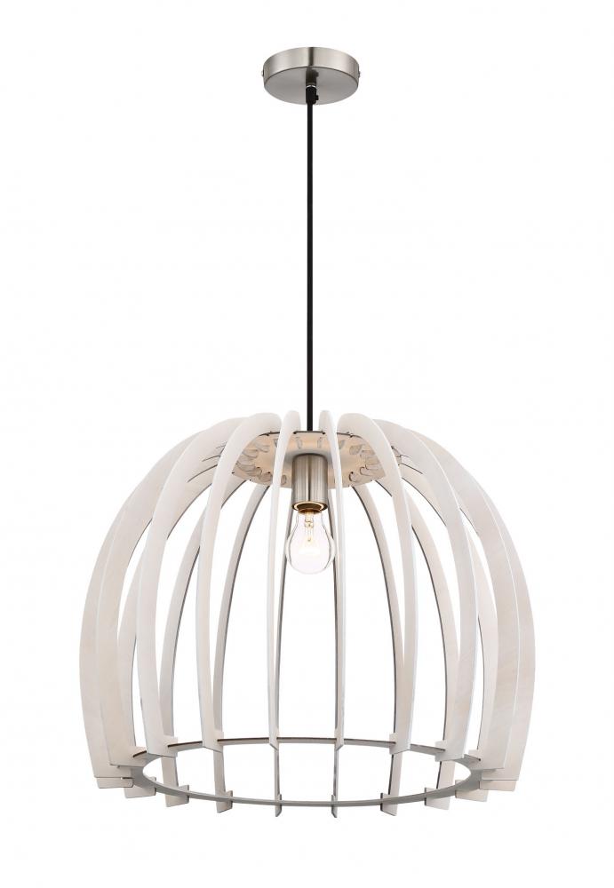 Wood 1 Light 20" 100 W Medium Base Down Pendant