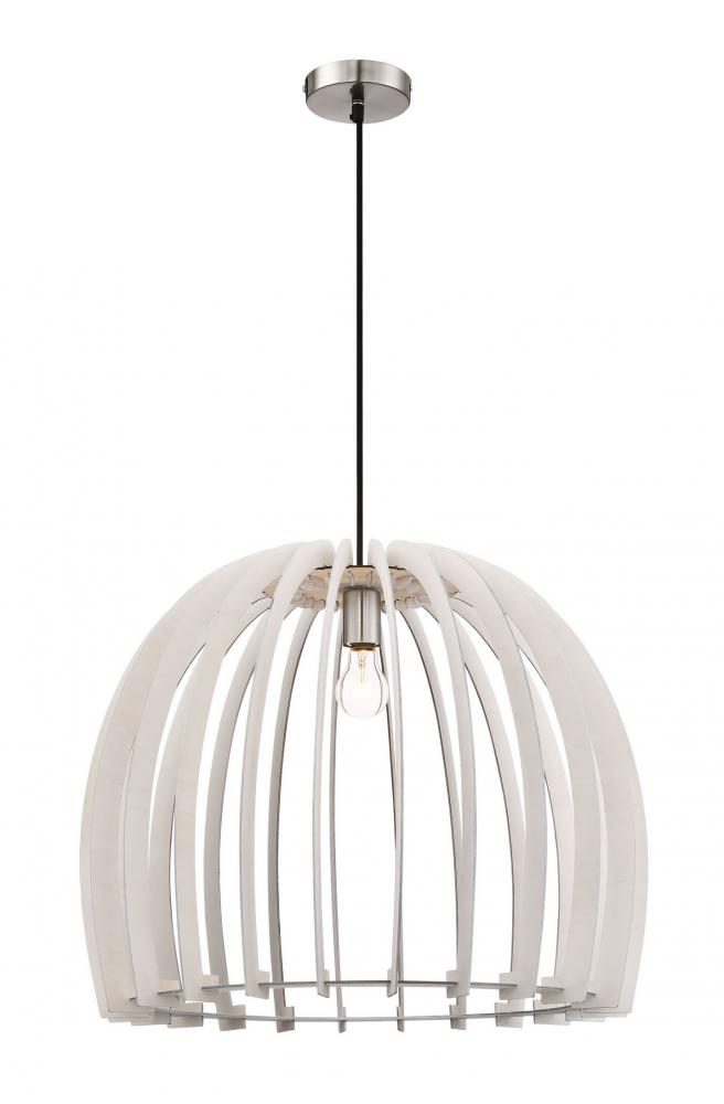 Wood 1 Light 20" 100 W Medium Base Down Pendant